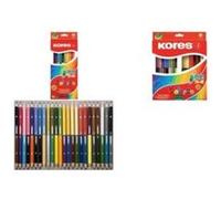 Kores crayons de couleur duo, ?tui en carton de 12 + bb93212 G