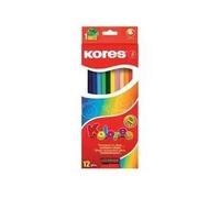 Kores Crayons De Couleur, Étui En Carton De 24 +