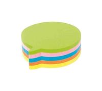 Kores Notes autocollantes Fantaisie forme bulle 70 x 70 mm 250 feuilles 5 couleurs assorties