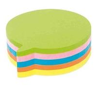 Kores Notes autocollantes Fantaisie forme bulle 70 x 70 mm 250 feuilles 5 couleurs assorties