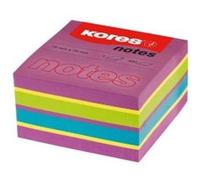 Kores - Notes Autocollantes Cube Spring, Bloc-Notes Autocollant Coloré, 75 x 75 mm, 1 Paquet de 450 Feuilles en 4 Couleurs Assorties