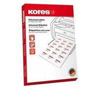 Kores - Étiquettes rectangulaires universelles autocollantes - 100 feuilles - Blanc - Format étiquettes 38,1 x 21,2 mm