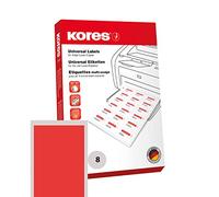 Radex etiquettes universelles, 105 x 74 mm, sans bord, rouge kores l10574r G