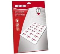 Kores-étiquettes universelles - 52,5 x 29,7 mm 25 feuilles (blanc) l5229.25 Blanc G