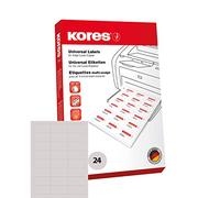 Kores Etiquettes universelles 7 x 3,6 cm 100 feuilles A4 Blanc