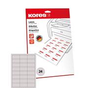 Kores Étiquettes universelles l7037.25 70 x 37 mm 25 feuilles Blanc G
