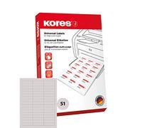 Kores - Étiquettes universelles, 70 x 16,9 mm, blanches, 100 feuilles, L7016