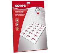 Kores Etiquettes Universelles 70 X36 Mm Blanches 600 Sur 25 Feuilles A4