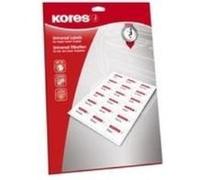 Kores etiquettes universelles 70 x36 mm blanches 600 sur 25 feuilles a4 l7036.25 G