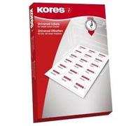 Kores-étiquettes universelles réutilisables 99,1 x 38,1 mm-blanc - 100 feuilles l9938 Blanc G