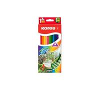 Kores etui de 12 crayons de couleur aquarelle triangulaire assortis + pinceau bb93812