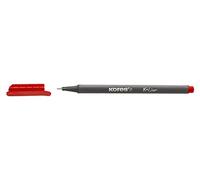 Kores fl28103 Fineliner, tratto: 0,4 mm, colore: rosso, 12 Pezzi