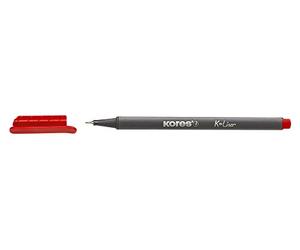 Kores fl28103 Fineliner, tratto: 0,4 mm, colore: rosso, 12 Pezzi