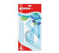Kores - Coffret de géométrie Géo 30 - 4 pièces - Coloris aléatoire