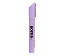 Kores - High Liner Plus : surligneurs lilas pastel, pointe biseautée et encre à base d'eau, fournitures scolaires et de bureau, lot de 12, 36031, Paquet de 12
