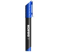 Kores - K-Marker XP1 : Marqueur Permanent Bleu, Pointe Ronde, Encre Imperméable à l'Eau et à Faible Odeur, pour Toutes les Surfaces, Paquet de 12 Pièces