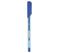 Kores - K1 : Stylos à Bille Bleus à Pointe Moyenne de 1 mm avec Encre Anti-Salissures pour une Écriture Douce, Forme Triangulaire Ergonomique, Fournitures Scolaires et de Bureau, Paquet de 12