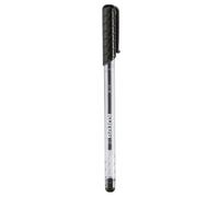 Kores - K1 : Stylos à Bille Noirs à Pointe Moyenne de 1 mm avec Encre Anti-Salissures pour une Écriture Douce, Forme Triangulaire Ergonomique, Fournitures Scolaires et de Bureau, Paquet de 12