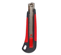 Kores - KCS18 Cutter en Métal 18 mm, Lame en Acier au Carbone à Cran d'Arrêt avec Verrouillage Automatique et Poignée Souple, pour la Maison, le Bureau et les Loisirs Créatifs, Paquet Individuel