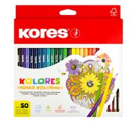 Kores - Kleuren: 50 kleurpotloden voor kinderen, beginners en volwassenen met za