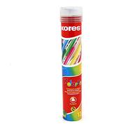 Kores - Kolores : 12 Crayons de Couleur avec Mine Tendre et Forme Triangulaire, Fournitures Scolaires, Paquet de 12 Couleurs Assorties dans un Tube en Métal et Taille-Crayon Inclus