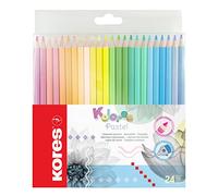 24 crayons de couleur - Pastel - Enfant - Dessin - Loisirs créatifs