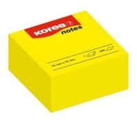 Kores – Notes autocollantes Bloc-notes auto-adhésif 75 x 75 mm Jaunes 400 feuilles (1 bloc)