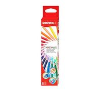 Kores Kromas Lot de 6 Crayons de couleur triangulaire Couleurs Assorties
