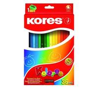Kores Lot De 12 Crayons De Couleur Kolores 3 Pans 3 Mm Avec Taille-Crayon De Couleur - 36 - 93336