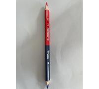 Kores - Lot de 6 crayons de couleur Twin Jumbo - 3 faces - 3 mm - Bleu et rouge, rouge/bleu, 1