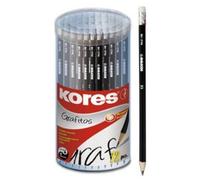 Kores Crayon papier Grafitos – bout gomme HB – lot de 72