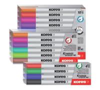 Kores M22841 Marqueur 10 Pièce(S) Pointe Du Marqueur Noir, Bleu, Marron, Vert, Bleu Clair, Vert Clair, Orange, Rose, Rouge, Violet