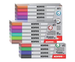 Kores M22841 Marqueur 10 Pièce(S) Pointe Du Marqueur Noir, Bleu, Marron, Vert, Bleu Clair, Vert Clair, Orange, Rose, Rouge, Violet