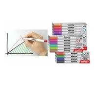 Kores - K-Marker : Marqueurs de Couleur pour Tableau Blanc à Pointe Fine, Effaçable à Sec et à Encre à Faible Odeur, Fournitures Scolaires et de Bureau, Paquet de 4 Couleurs Assorties