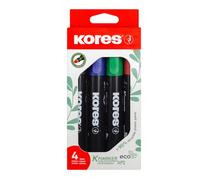 Kores - Marqueurs permanents de couleur - K-Marker XP1 Eco - Pointe ogive - Contient des matériaux recyclés - Marqueurs étanches pour toutes surfaces - Fournitures scolaires, fournitures de bureau,