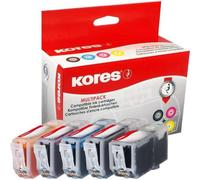 Kores Multi Pack Encre G1513KIT remplace Canon PGI-525BK/CLI-526BK/526C/526M/526Y