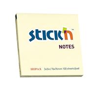 Kores N46075 Papier-notes repositionnable 76 x 76mm 100 feuilles Jaune - lot de 12