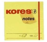 Kores - notes autocollantes jaune, 127 x 76 mm, vierge, jaune n46125 G