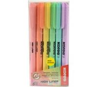 Kores Surligneur 'High Liner Pastel', étui de 6 G