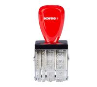 Kores - Tampon dateur classique manuel - Hauteur de chiffres 4 mm - Jour, mois (en chiffres) et année réglables - Idéal pour le bureau, l’administration et le commerce - Lot de 1