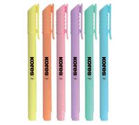 Kores Tm36246 Marqueur 6 Pièce(S) Bleu Clair, Vert Clair, Orange Clair, Rose Clair, Violet, Jaune