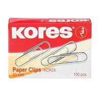 Kores Trombones ronds en métal 33 mm 100 pièces