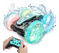 Korffe Voiture Télécommandée Tout Terrain, 4WD 360°Rotation 2.4GHz RC Voiture Tout Terrain Etanche, Stunt Car Offroad Jouet Véhicule Enfants Garçon Cadeau d'anniversaire de Noël Fille 8-12 Ans