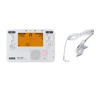 Korg TM70 Métronome et Accordeur Chromatique Combinés avec Microphone de Contact - Blanc