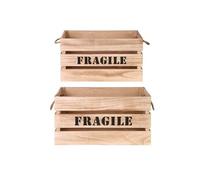 KORI - Lot de 2 Cagettes Gigognes Naturelles -