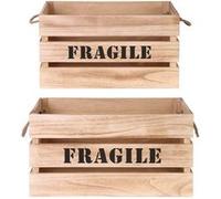 KORI - Lot de 2 Cagettes Gigognes Naturelles -