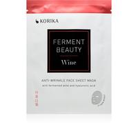 KORIKA FermentBeauty Anti-wrinkle Face Sheet Mask with Fermented Wine and Hyaluronic Acid masque tissu anti-rides au vin fermenté et à l’acide hyaluronique 20 g