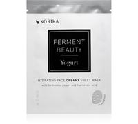 KORIKA FermentBeauty Hydrating Face Sheet Mask with Fermented Yogurt and Hyaluronic Acid masque tissu hydratant au yaourt fermenté et à l’acide hyaluronique 23 g