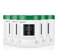 KORIKA FermentBeauty Set of 5 Brightening Face Sheet Masks with Fermented Rice and Hyaluronic Acid Coffret de masques pour le visage à prix réduit