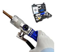 KORISER Kit d'outils d'ébavurage compact pour tube hydraulique avec coupe-tube, outil d'ébavurage et 7 têtes d'extension pour tuyaux en cuivre de 9,5 à 3,8 cm - Outils d'extension CVC (0,95 cm ~ 2,8